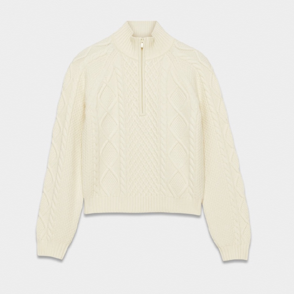 Aritzia x Sunday Best - Boreal 1/4 zip
Merino wool cable-knit sweater, W’s Small